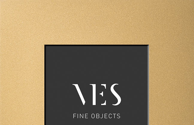 Cornice portafoto in legno verniciato oro metallizato VES made in italy