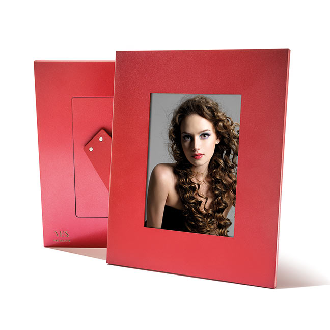 Cornice portafoto in legno colore rosso VES made in italy