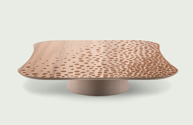 Alzatina in legno inciso made in italy VES