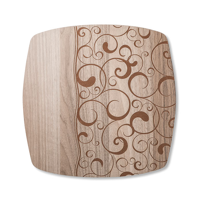 VES sottopiatti in legno inciso decorati fatti in italia