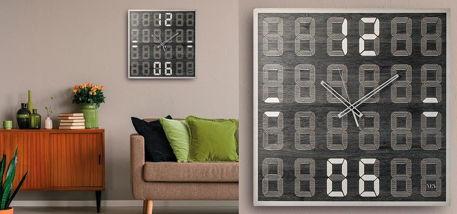 VES fine objects orologi da parete in legno inciso