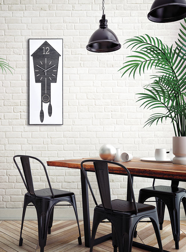 VES orologio pendolo design moderno da parete in Krion K-Life made in italy