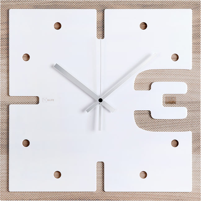 VES orologio design quadrato da parete in Krion K-Life made in italy