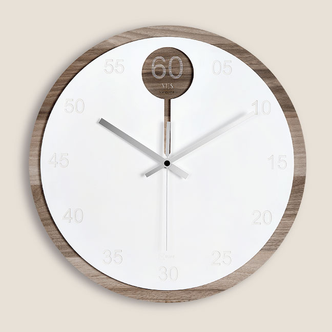 VES orologio design moderno rotondo da parete in Krion K-Life made in italy