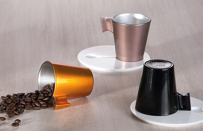 Servizio da caffè in krion k-life design moderno made in Italy Ves Fine Objects 