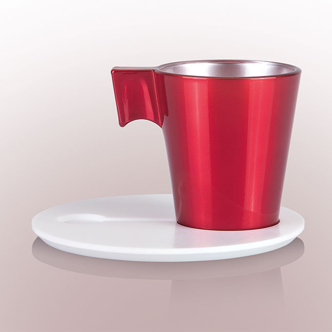 Tazza da caffe rossa in krion k-life design moderno made in Italy Ves Fine Objects 