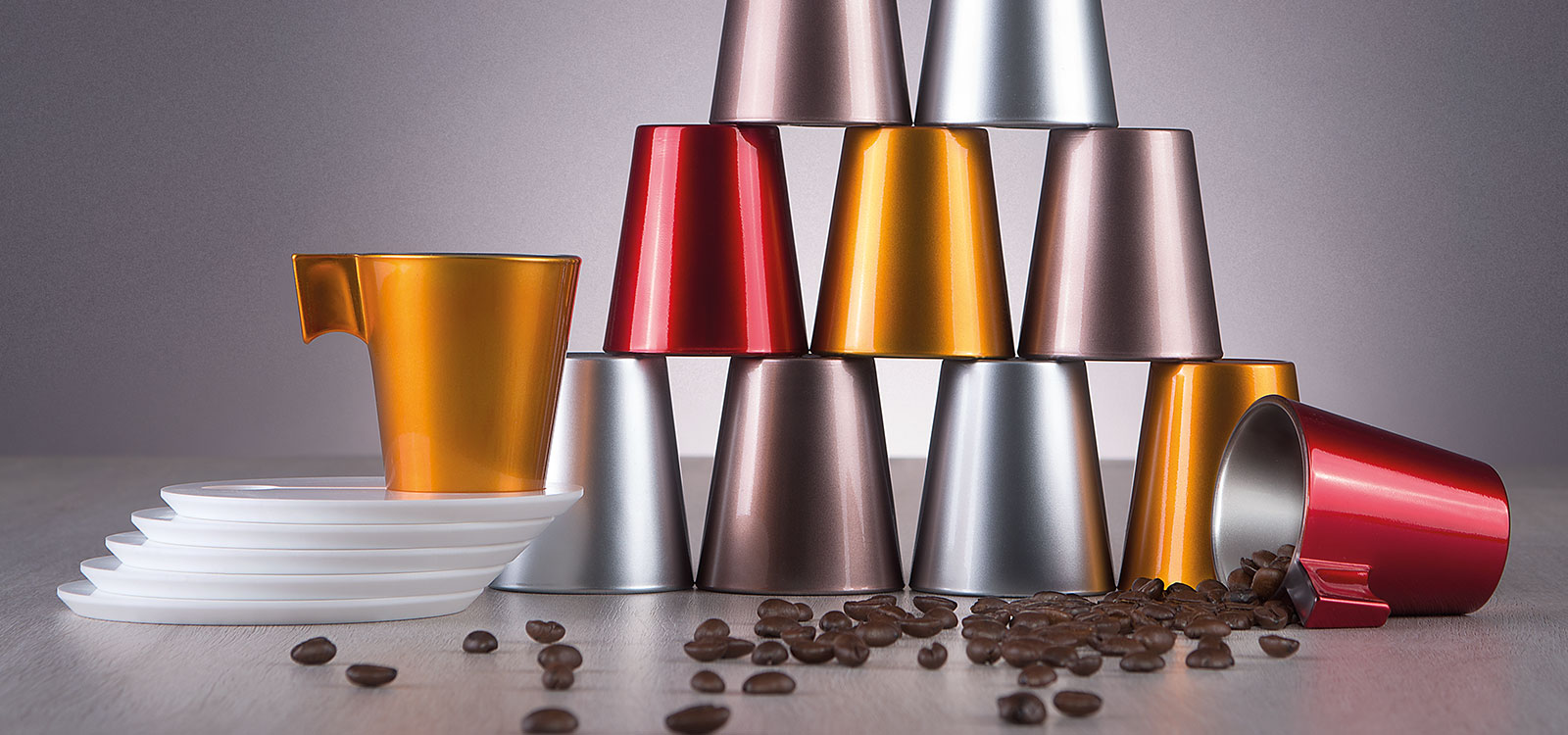 Servizio da caffe in krion k-life design moderno made in Italy Ves fine objects 