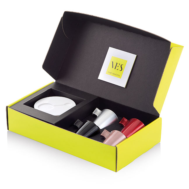 Servizio da caffè quattro tazzine vari colori in krion k-life design moderno made in Italy Ves Fine Objects 