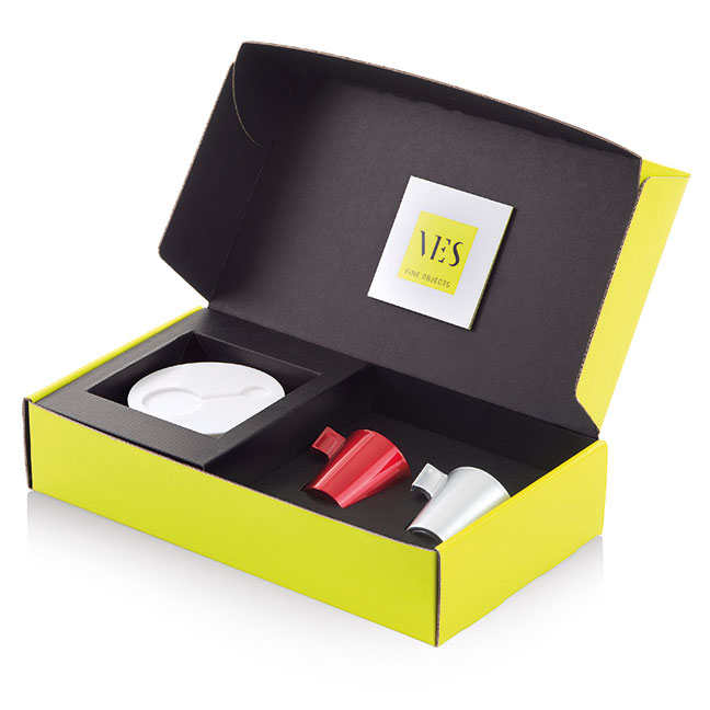 Servizio da caffè due tazzine vari colori in krion k-life design moderno made in Italy Ves Fine Objects